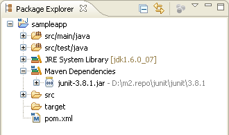 Maven Project in Package Explorer